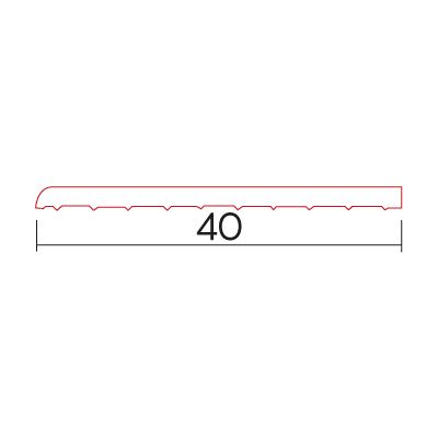 Flachleiste für Kunststoff-Türen der Stärke 71 mm